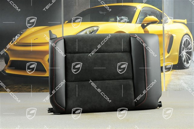Notsitzrückenlehne, Leder/Alcantara, Schwarz/Karminrot, GTS cabrio, R Notsitzrückenlehne, Leder/Alcantara, Schwarz/Karminrot, GTS cabrio, R