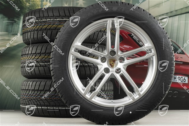 19" "Macan Sport" Winterräder Satz, Felgen 8,5J x 19 ET21 + 9J x 19 ET21, Dunlop Winterreifen 235/55 R19 + 255/50 R19, mit RDK-Sensoren