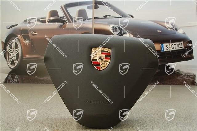 Airbag, 3-Speichen, Leder, schwarz