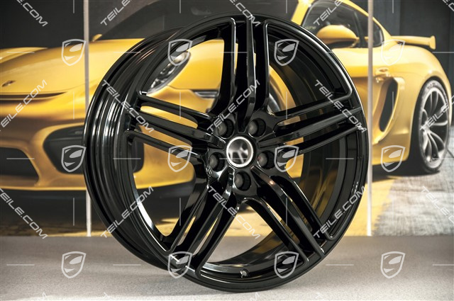 19"-inch alloy wheel Macan Design, 8J x 19 ET21 + 9J x 19 ET21, black high gloss