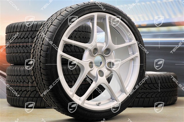 19-inch Winter wheels set, Carrera S II, rims 8J x 19 ET57 + 11J x 19 ET 51 + NEW winter tyres 235/35 R19 + 295/30 R19, TPM 433MHz