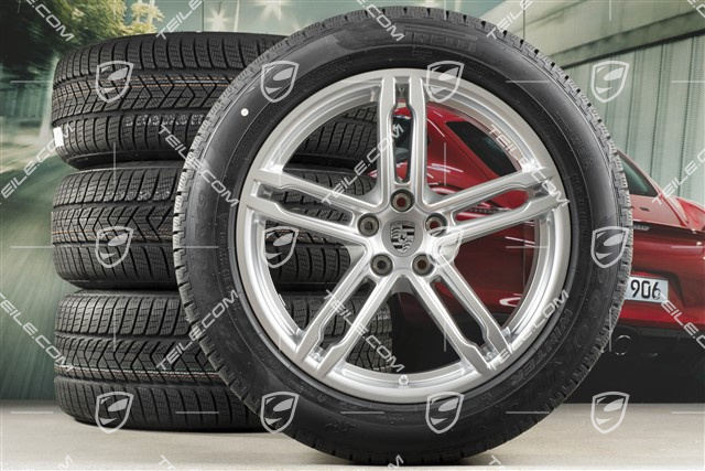 19-inch "Macan Sport" winter wheels set, rims 8,5J x 19 ET21 + 9J x 19 ET21 + Pirelli winter tyres 235/55 R19 + 255/50 R19, with TPMS