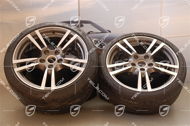 19" Sommerräder Satz TURBO II, Felgen 8J x 19 ET57 + 11J x 19 ET67 + NEUE Sommerreifen 235/35 ZR19 + 295/30 ZR19