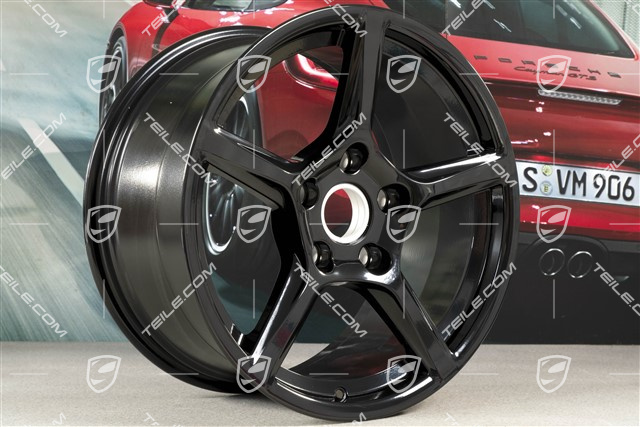 18" Felga Boxster IV, 9,5J x 18 ET49, czarny wysoki połysk