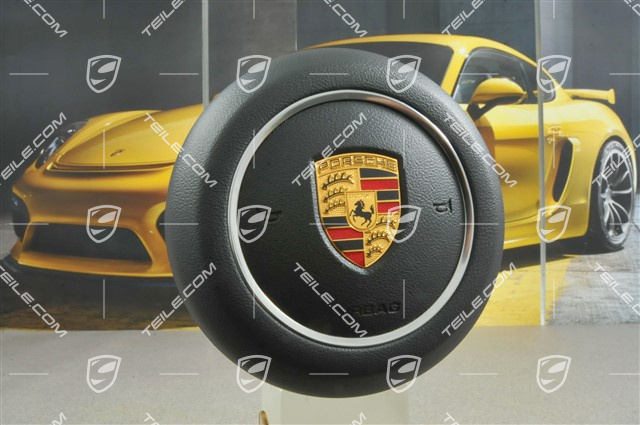 Airbag unit, driver's side, leatherette, black Airbag unit, driver's side, leatherette, black