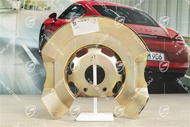 Front axle disc brake protective plate, L=R