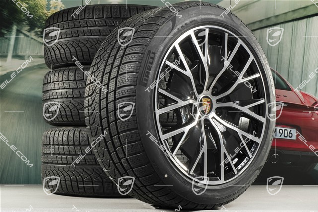 20" Turbo S Aero Design Winterräder Satz, Felgen 9J x 20 ET54 + 11J x 20 ET60, Pirelli Winterreifen 245/45 R20 + 285/40 R20