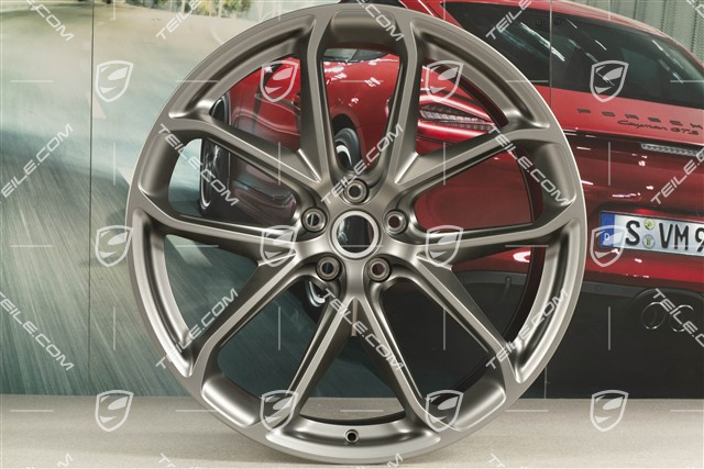 21-inch wheel rim "GT Design", 10J x 21 ET19, Platinum satin matt