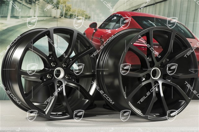 21-inch wheel rim set Cayenne Exclusive Design, 11J x 21 ET49 + 9,5J x 21 ET46, for Cayenne Coupé, satin matt