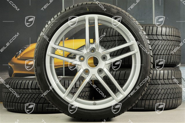 19-inch Carrera winter wheel set, 8,5J x 19 ET54 + 11J x 19 ET69 + NEW Continental winter tyres 235/40 R19 + 285/35 R19, with TPMS