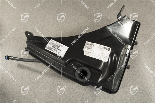 Windshield wash system reservoir / tank, with headlight cleaning system