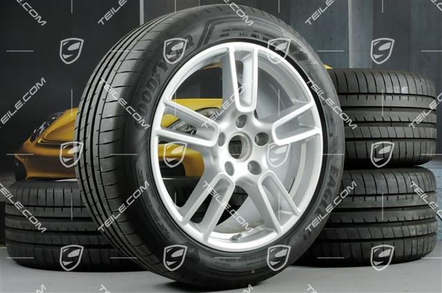 19-inch summer wheels set "Panamera", rims 9J x 19 ET64 + 10,5 J x 19 ET62 + Goodyear Eagle summer tyres 265/45 R19 + 295/40 R19