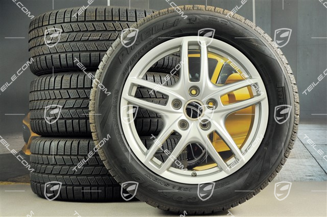 19-inch Cayenne Turbo winter wheel set, wheels 8,5 J x 19 ET59 + Pirelli tyres 265/50 R19, with TPMS sensors