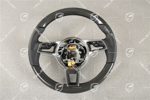 Multifunktionslenkrad, Leder/Carbon, Schwarz