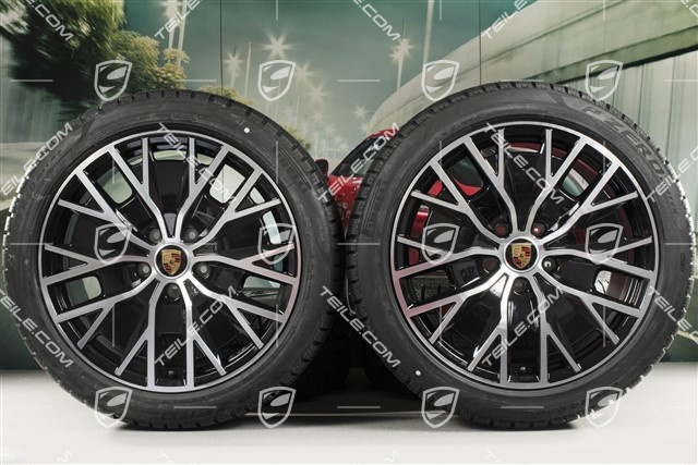 20" Turbo S Aero Design Winterräder Satz, Felgen 9J x 20 ET54 + 11J x 20 ET60 + Pirelli Winterreifen 245/45 R20 + 285/40 R20