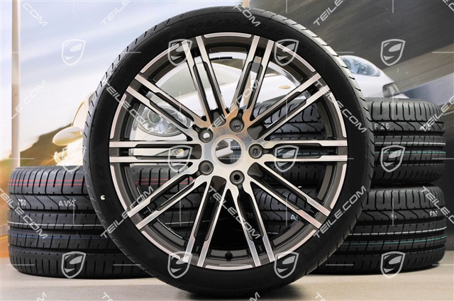20-inch Turbo III summer wheel set, rims 8,5J x 20 ET51 + 11J x 20 ET70 + NEW Pirelli summer tyres 245/35 ZR20 + 295/30 ZR20, without TPM
