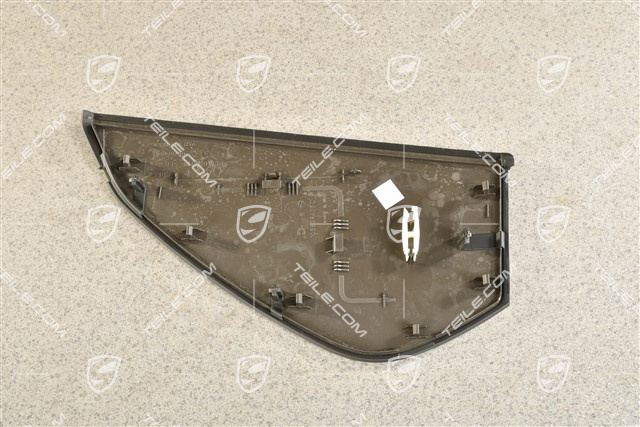 Side cover trim, Dashboard trim lower part, Agate Grey, R