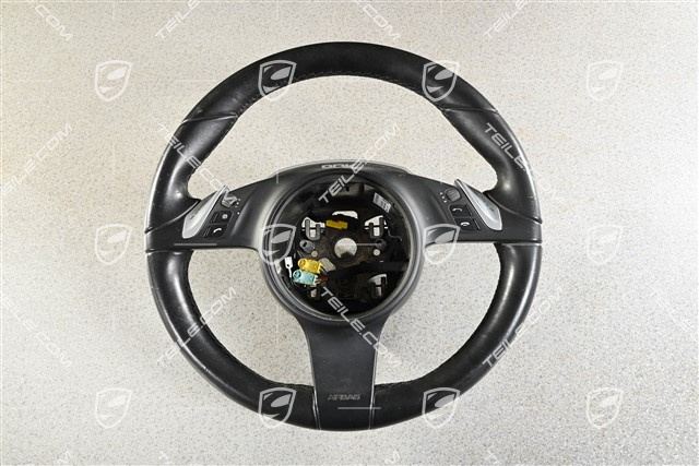 Multifunktionslenkrad,  Schwarz, Sport Chrono, (beschadight leder)