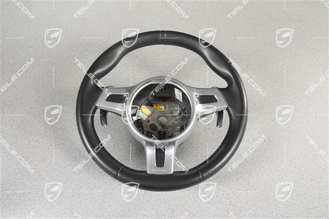 Lenkrad Schaltpaddle, SPORT DESIGN, ohne Anzeigeeinheit, PDK-Getriebe, Leder Schwarz