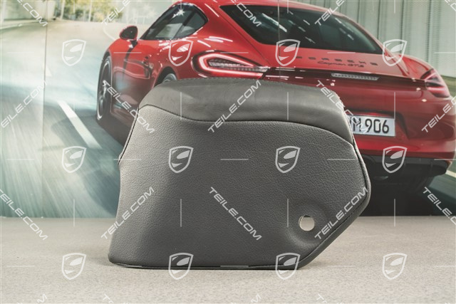 GTS, Rear seat cushion pad, Leather, Black, L