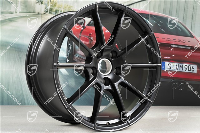 20" wheel rim, Boxster Spyder, 10,5J x 20 ET47, black silky gloss / mat