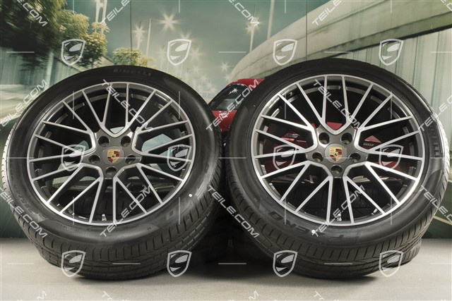 21-inch Cayenne RS Spyder summer wheel set, rims 9,5J x 21 ET46 + 11,0J x 21 ET49 + Pirelli P Zero summer tyres 285/40 R21 + 315/35 R21