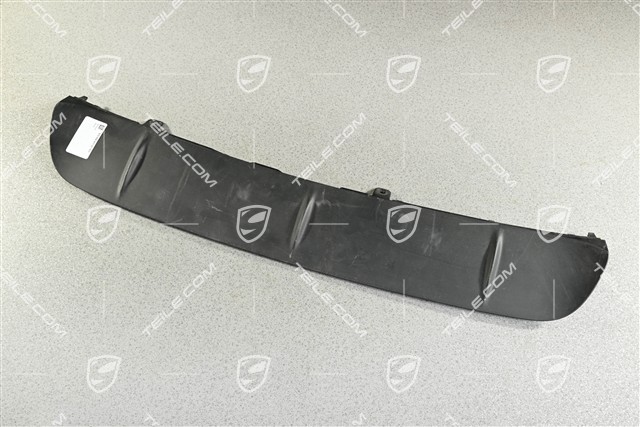 Rear bumper lower trim cover, centre, Panamera 4, Black