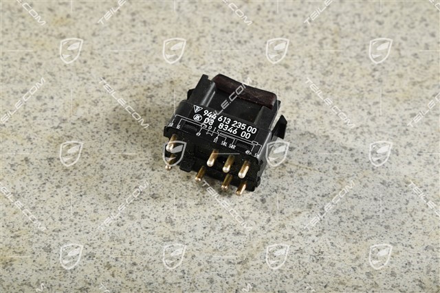 Hazard warning light switch, black