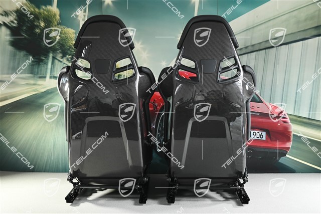 GT3 / GT3RS Schalensitze, Carbon, schwarz, Weissach RS, Satz, L+R