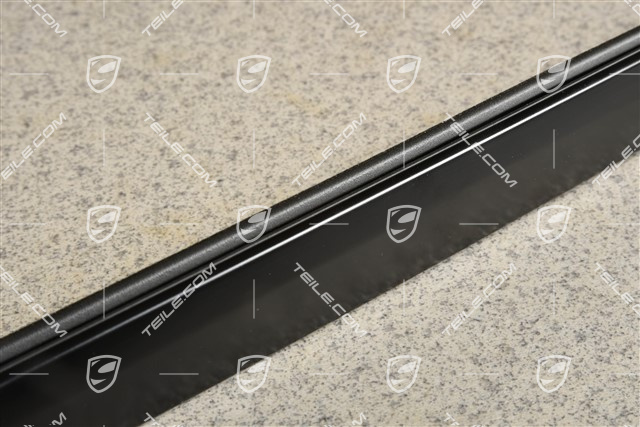 Rear door moulding trim in Black matte, R