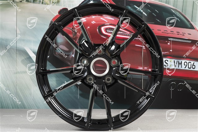 19+20" wheel rim set Carrera, rims: front 8,5J x 19 ET52 + rear 11J x 20 ET66, black high gloss