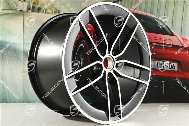 20"+21" Carrera Exclusive Design Felgensatz, Felgen 8,5J x 20 ET50 + 11,5J x 21 ET79, schwarz seidenmatt