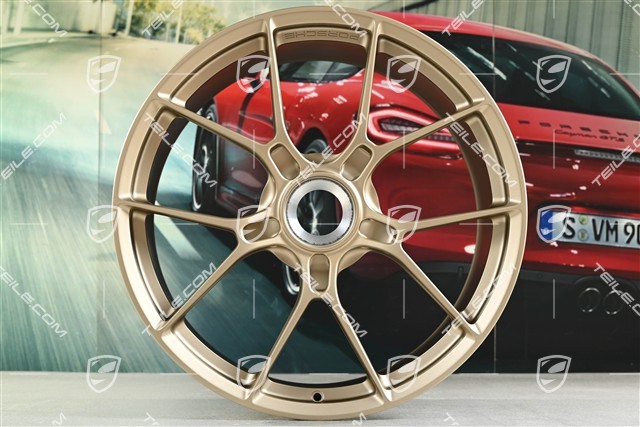 20+21" Carrera GTS lightweight alloy wheel rim set, wheels 8.5J x 20 ET50 + 11.5J x 21 ET79, in Neodyme