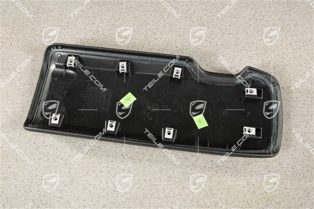 Armrest / tunnel, trim cover, Leatherette, Black