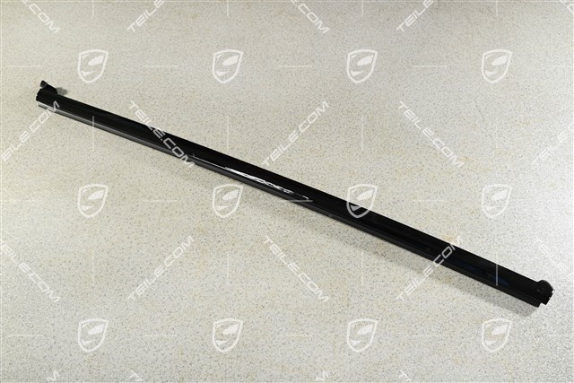 Zierleiste, seitlich, hinten, mit Dichtung, Schwarz hochglanz, R