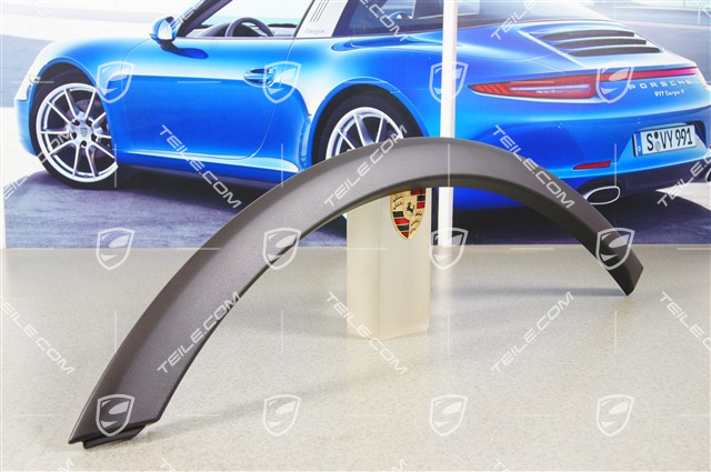 Wheel cover, wing, front, black, L