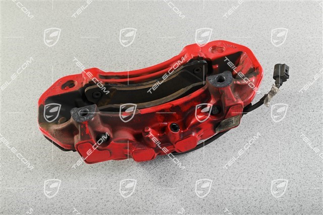 Brake calliper, front axle, Red, L