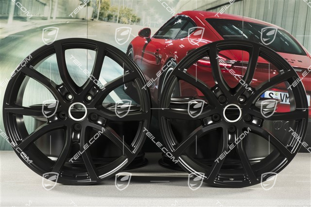 21-inch wheel rim set Cayenne Exclusive Design, 11J x 21 ET49 + 9,5J x 21 ET46, for Cayenne Coupé, satin matt