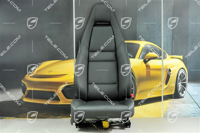 Seat, el. adjustment, leatherette, black, R