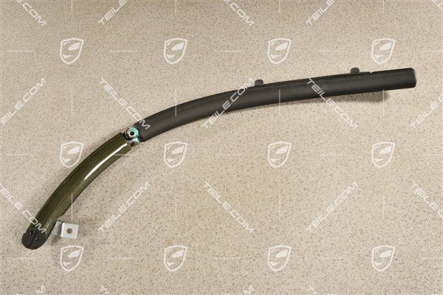 Zuziehgriff, Leder Schwarz mit Carbon, L