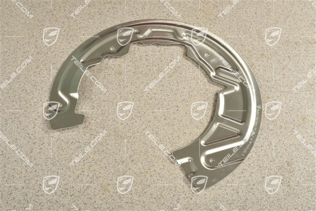 Rear axle disc brake protective plate, R