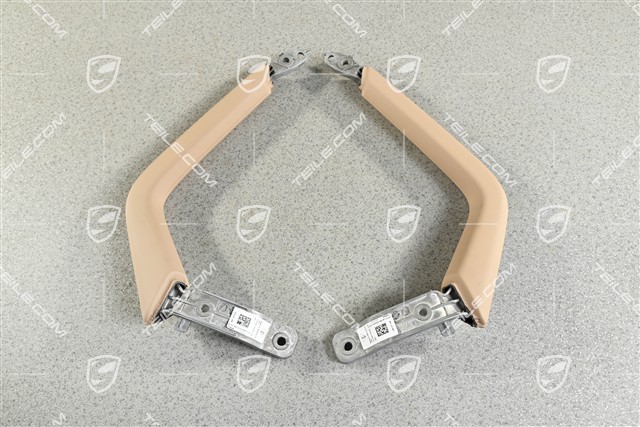 Grab handle set, centre console, Leather Mojave, L+R
