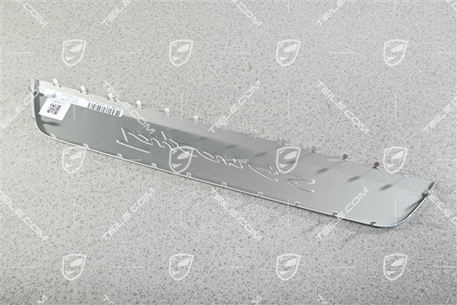Blende, Einstiegleiste, Vorne, Aluminium Schwarz "Taycan  4S", L=R