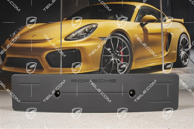 Front bumper number / licence plate support, black matte, GT2RS Front bumper number / licence plate support, black matte, GT2RS