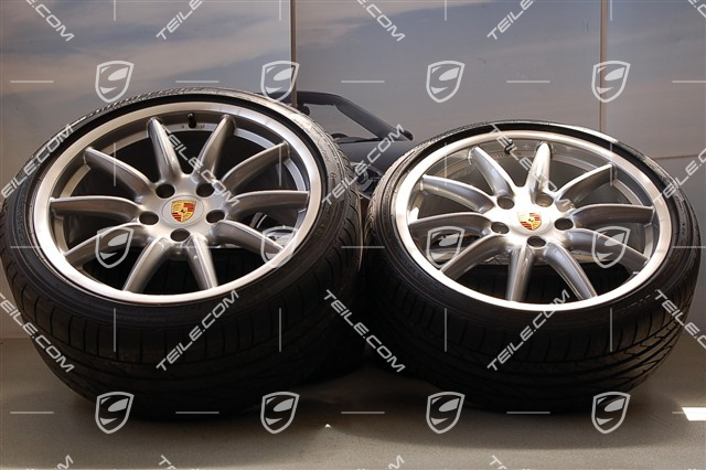19-inch Carrera Sport summer wheel set, wheel rims 8,5J x 19 ET55 + 10J x 19 ET42 + NEW Michelin tyres 235/35 R19 + 265/35 R19, with TPMS