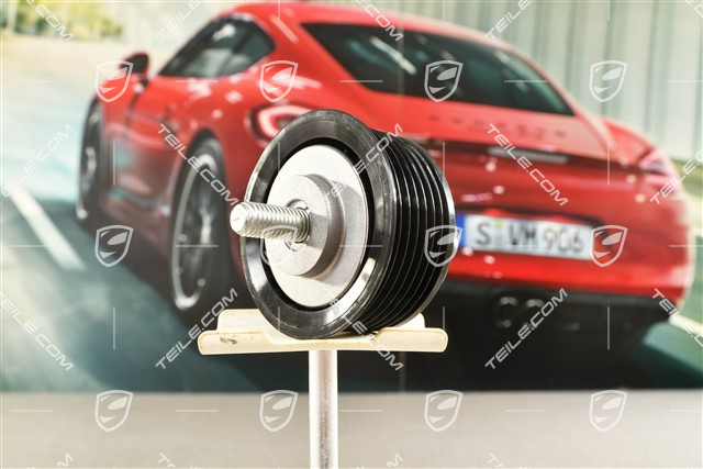 Deflection roller / guide / pulley with screw