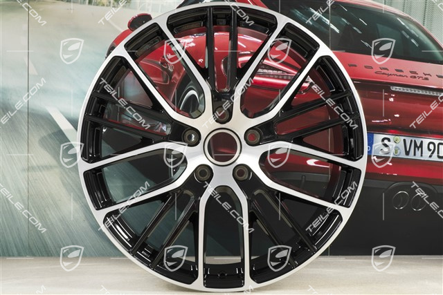 21" Felga Panamera Exclusive Design Sport, 9,5J x 21 ET71, czarny wysoki połysk