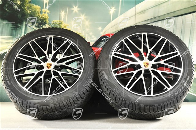 21-inch RS Spyder Design winter wheel set, rims 9,5J x 21 ET46 + 11,0J x 21 ET58 + NEW Pirelli winter tyres 285/45 R21 + 305/40 R21, with TPMS, black high gloss