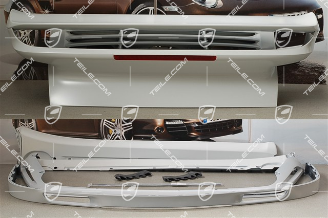 TURBO Coupe AERO KIT SATZ, Heckspoiler (inkl. Motordeckel) + 2x Spoilerlippe (vo.+hi.) + 2x Schweller (L+R)
