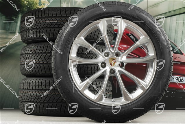 19-inch "Macan Design" winter wheels set, rims 8,5J x 19 ET21 + 9J x 19 ET21 + Pirelli winter tyres 235/55 R19 + 255/50 R19, with TPMS